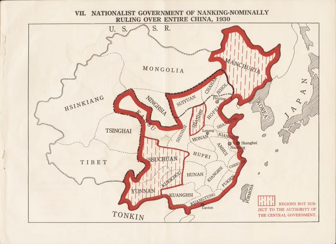 Nationalist government of Nanking - nominally ruling over entire China, 1930
https://collections.leventhalmap.org/search/commonwealth:3f4638568