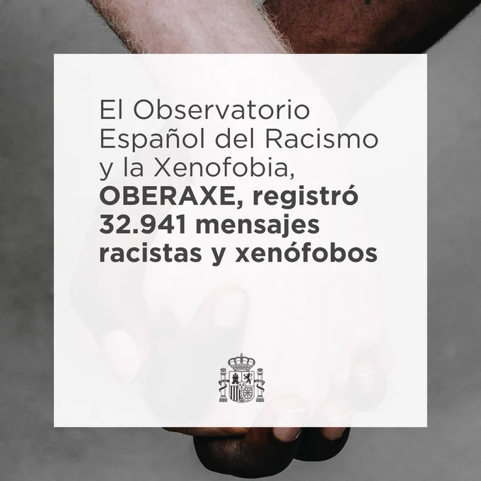 El Observatorio Español del Racismo y la Xenofobia registró un total de 32.941 mensajes de carácter racista y xenófobo en redes en marzo