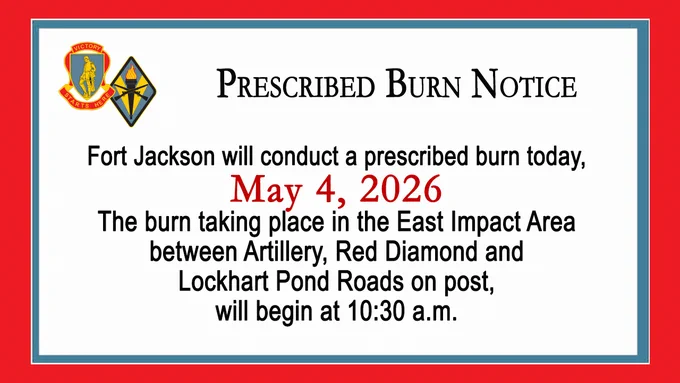 Prescribed Burn Notice - May 4, 2026