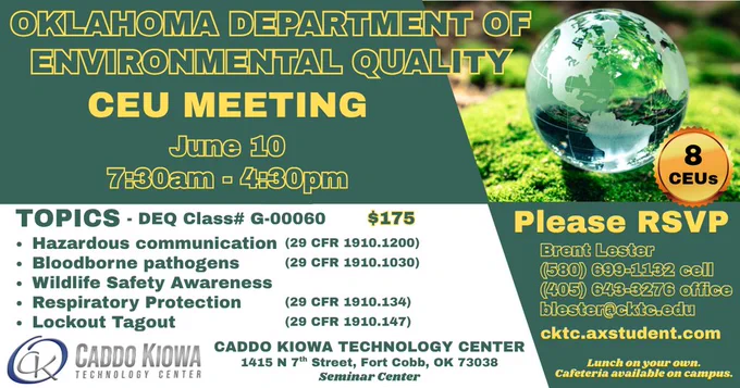 OK Dept Enviornmental Quality CEU Meeting!