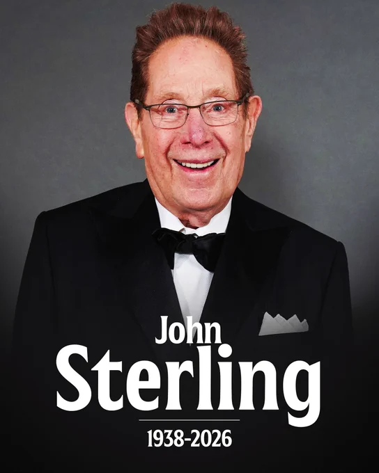 John Sterling
1938-2026

Pictured: A photo of John Sterling in a black tuxedo with a white dress shirt and a black bowtie.