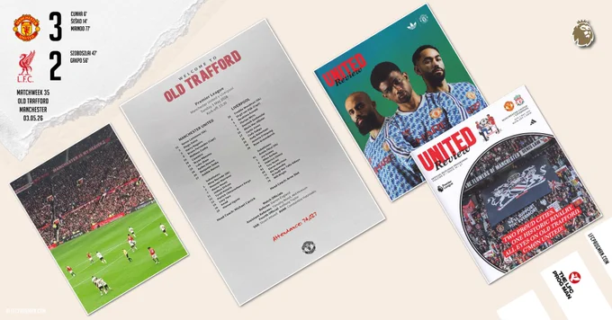 Programme available from Reach Sport Online Shop
https://reachsportshop.com/matchday_programme/manchester-united-v-liverpool-02-05-2026/