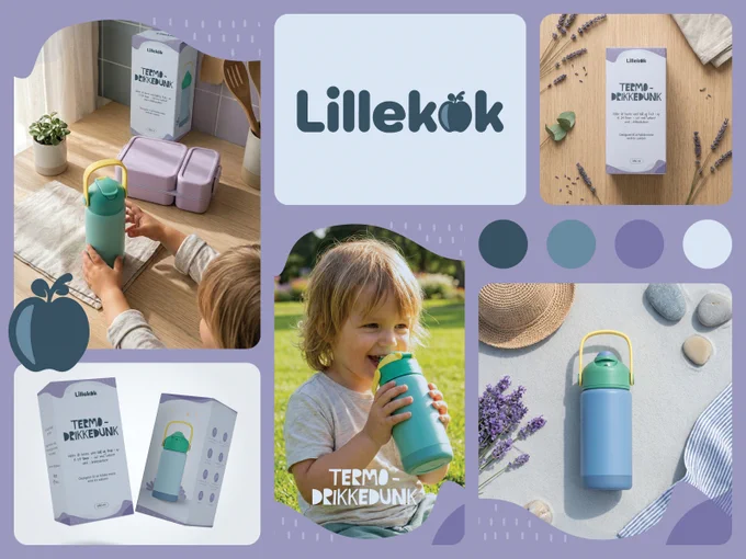 A soft and playful packaging design for Lillekök’s Termo, Drikkedunk, created for everyday little moments with kids.
A clean layout, gentle colors, and kid-friendly visuals helped make the product feel warm, practical, and family-focused.
Need packaging design for your product? Let’s create something thoughtful and market-ready.