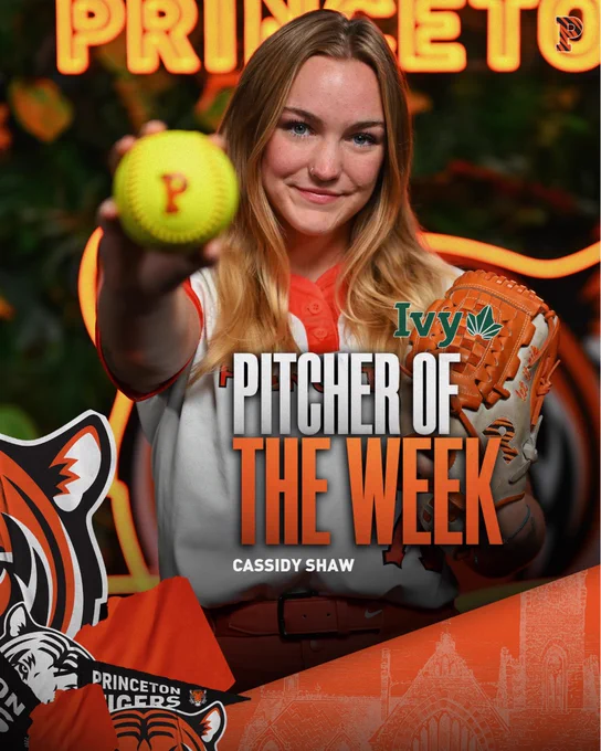 Ivy pitcher of the week cassidy shaw posed photo