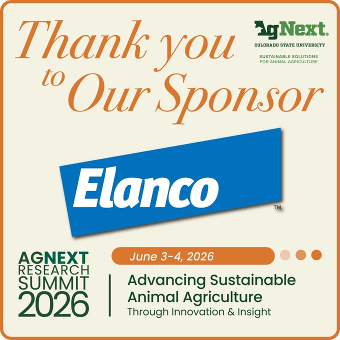 Elanco sponsorship graphic 2026 AgNext Research Summit