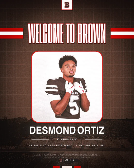 Brown football commit Desmond Ortiz