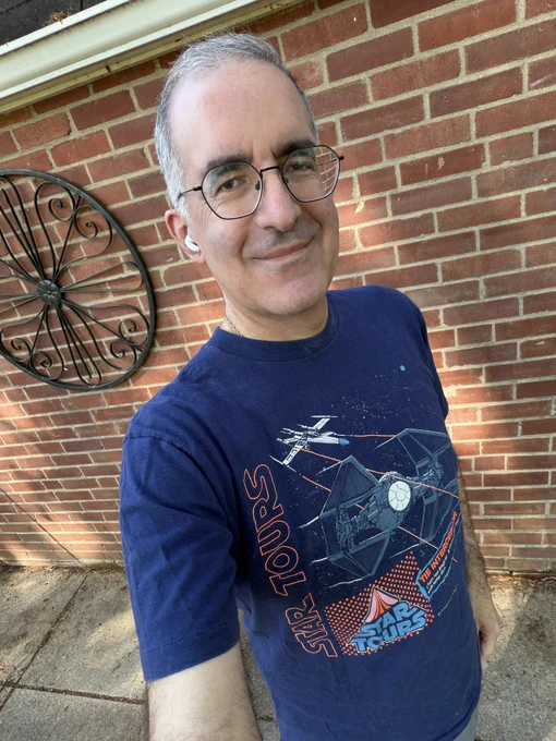 Me in my Star Tours tee from an old ride at Disney World