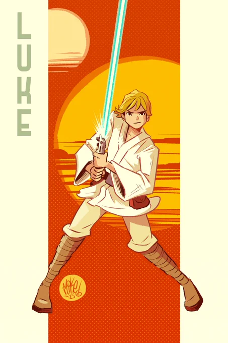 Fanart drawing of Luke Skywalker, from Star Wars!