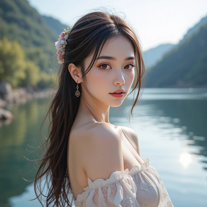 AiBeauty near by the lake