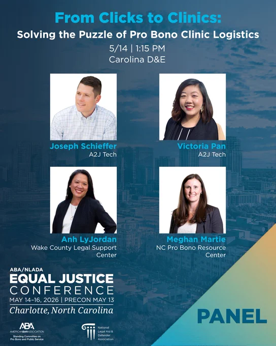 From Clicks to Clinics: Solving the Puzzle of Pro Bono Logistics. 5/14 at 1:15 PM
