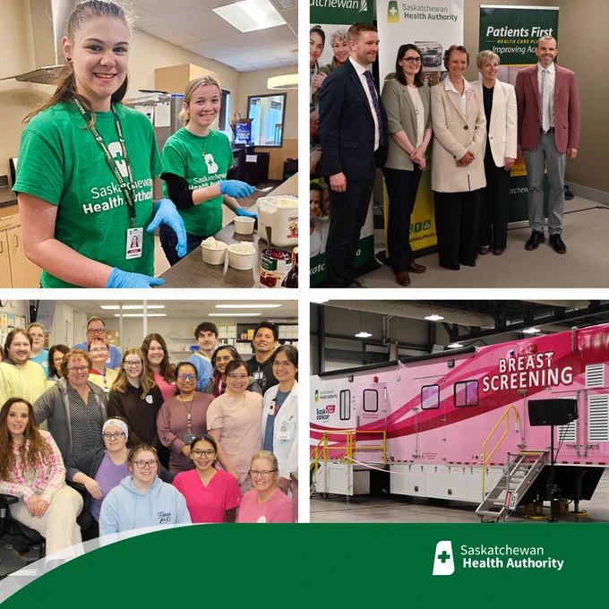 Collage of images of people/events at the Saskatchewan Health Authority in April 2026.