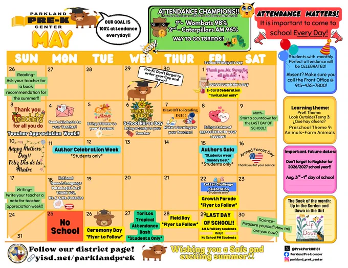 May 2026 Parent Calendar!