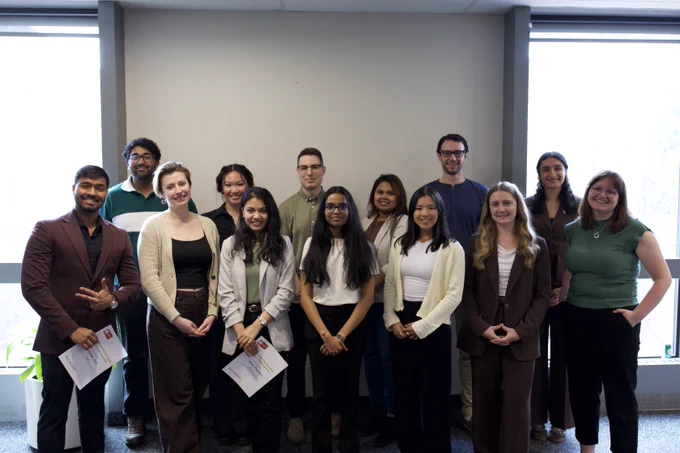 A group photo of University of Guelph's 3-minute thesis competitors. 