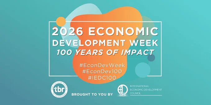 2026 Economic Development Week 100 Years of Impact, TBR Logo, ECD logo