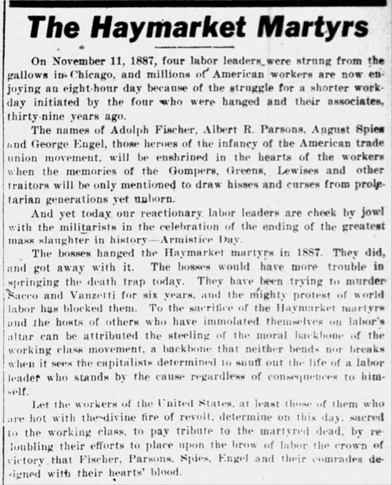 Daily Worker, 11 November 1926.