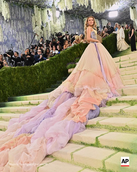 Blake Lively poses at the Met Gala.