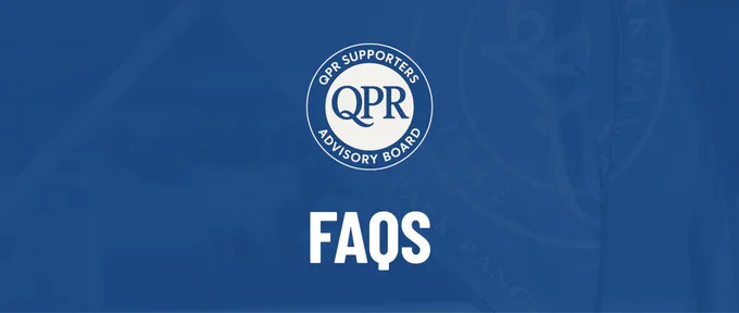A QPR SAB logo on a blue background above the word ‘FAQS’