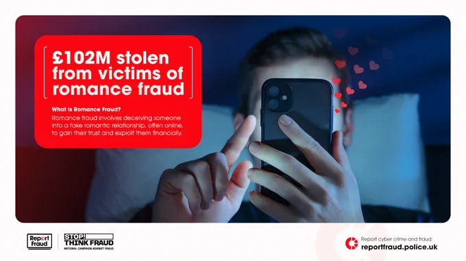 10,784 people reported being victims of romance fraud in 2025. Their losses totalled over £102M.