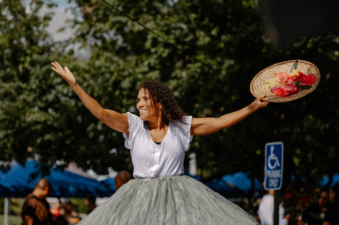 latino woman dancing
