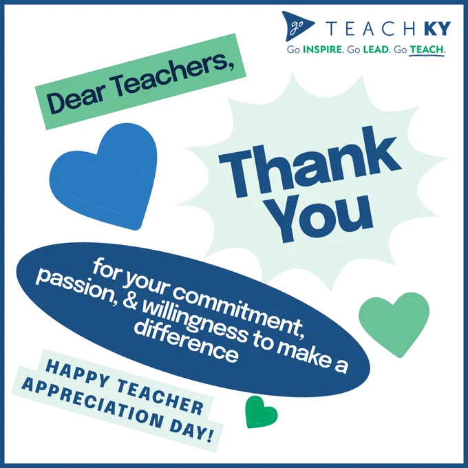 Teacher appreciation day post from GoTeachKY
