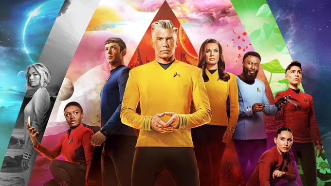 A promotional poster for Star Trek: Strange New Worlds 