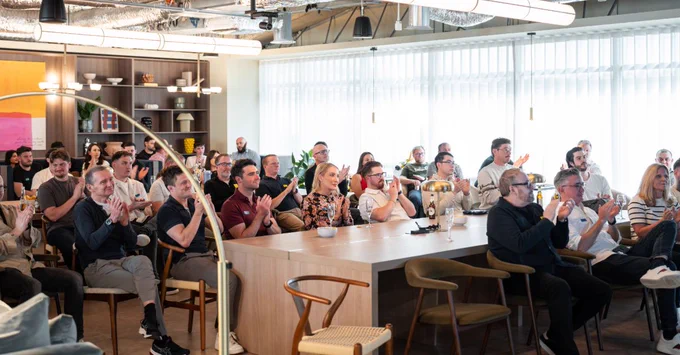 Audience applauding during the CP Digital Brand Launch event.
