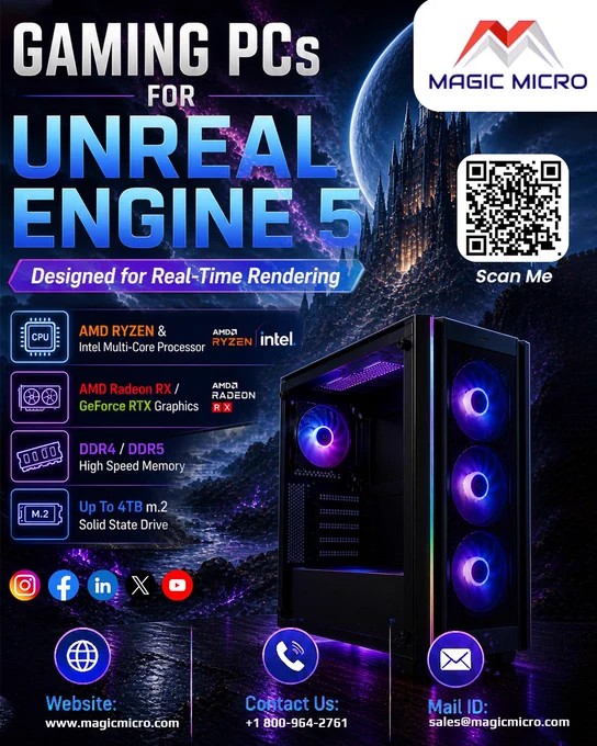 Gaming PCs for Unreal Engine 5 - Designed for Real-Time Rendering | Magic Micro