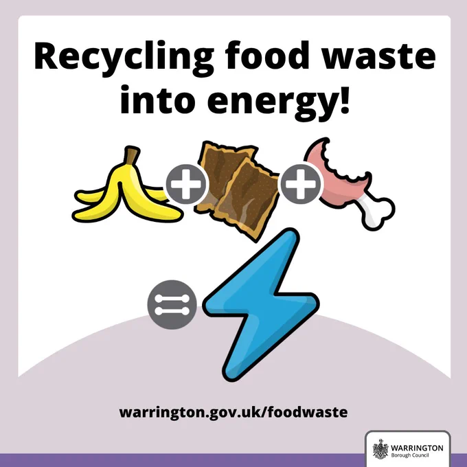 ♻️ Food Waste Making a Difference in April  In April, our food waste service helped save 340 tonnes of waste from going to landfill. Thanks to residents and businesses doing their bit, this food waste is now being turned into renewable energy and fertiliser instead of being thrown away.  Every caddy makes a difference. Find out more at 👉 https://www.warrington.gov.uk/foodwaste