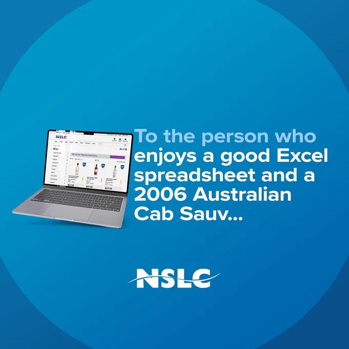 An image of a laptop. Next to the laptop is the text, To the person who enjoys a good Excel spreadsheet and a 2006 Australian Cab Sauv...