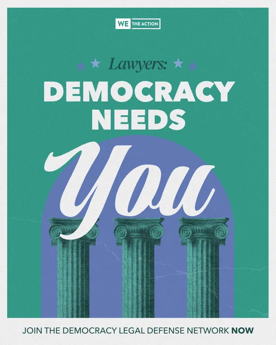Lawyers: Democracy needs you!
Join the Democracy Legal Defense Network NOW!
