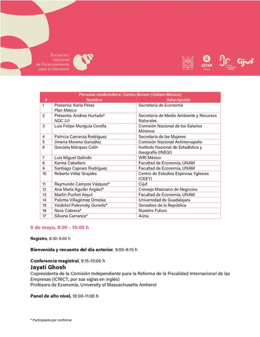 Primer Encuentro Nacional de Financiamiento para el Bienestar 
