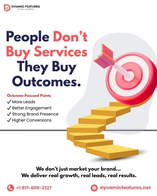 Services are not purchased. Results they buy

More opportunities. More engagement. Brand Equity. More conversions.

If your marketing isn’t working, it’s not marketing.

Let’s be clear.
🌐 https://dynamicfeatures.net/ #DigitalMarketing #Growth