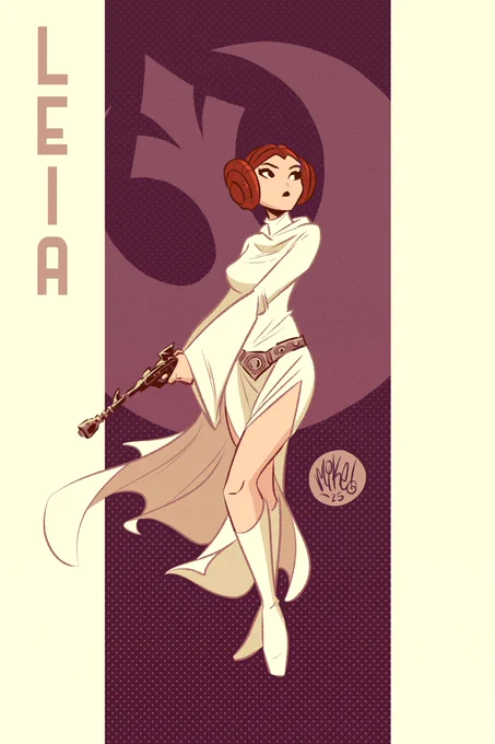 Fanart drawing of Leia Organa, from Star Wars!