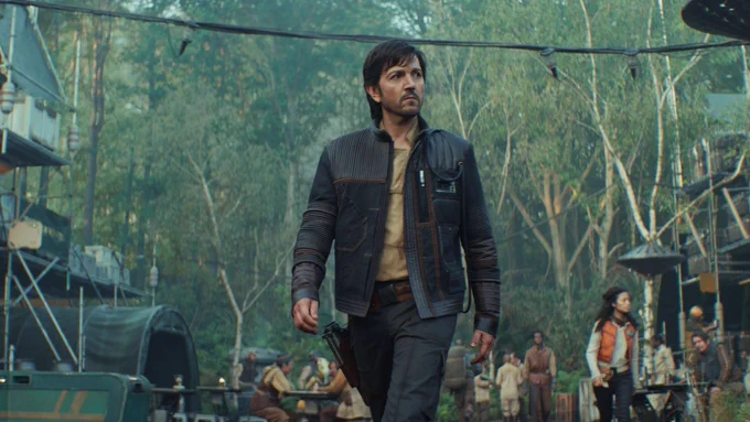 Andor walking through yavin camp. 