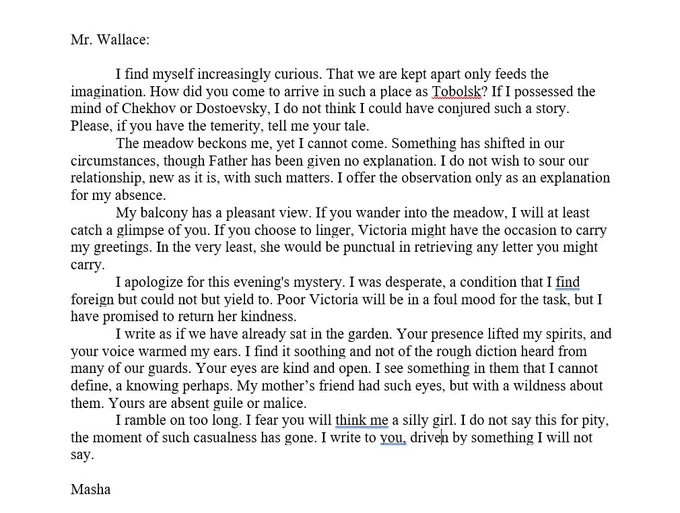 Maria's Letter