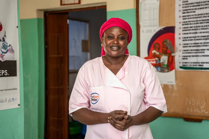 Midwife Ndeye Coumba Dieng at the health post in Fass Mambaba, Kaffrine region, Senegal. Photo: © LP Media/Global Financing Facility