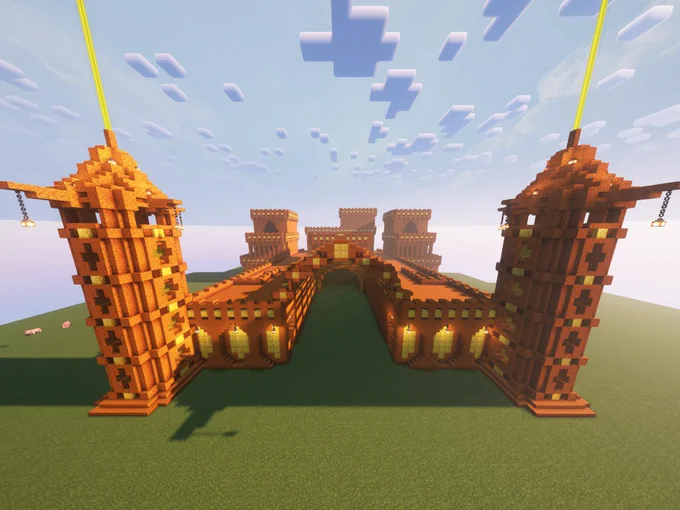 Orange temple, first ever Minecraft Java build.