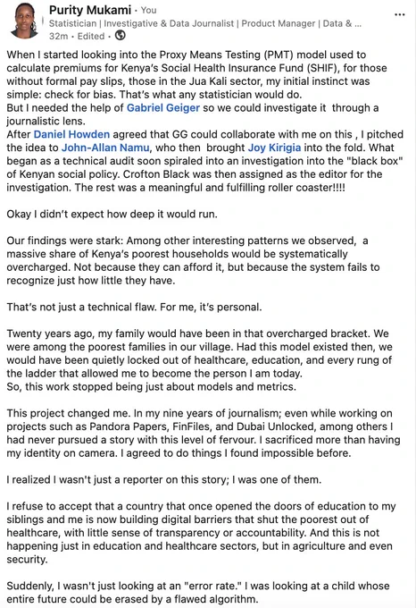 Thank you for everyone who has watched, shared and supported the #ErrorByDesign documentary on Africa Uncensored.  The full package of the material for the SHA algorithm are here. https://www.lighthousereports.com/investigation/hiding-behind-ai/ 