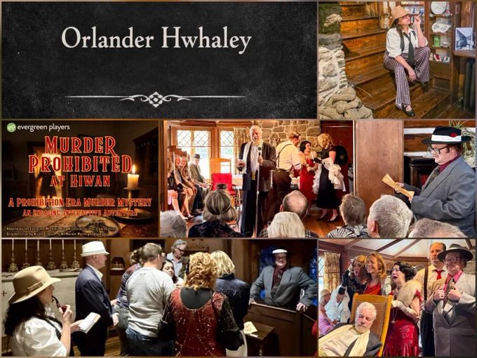 An enriching #acting experience. I played Orlander Hwhaley playing Salvatore Marconi Jr in #MurderProhibited at Hiwan with the #EvergreenPlayers staged at the Hiwan Homestead Museum in Evergreen, #Colorado. #theatre