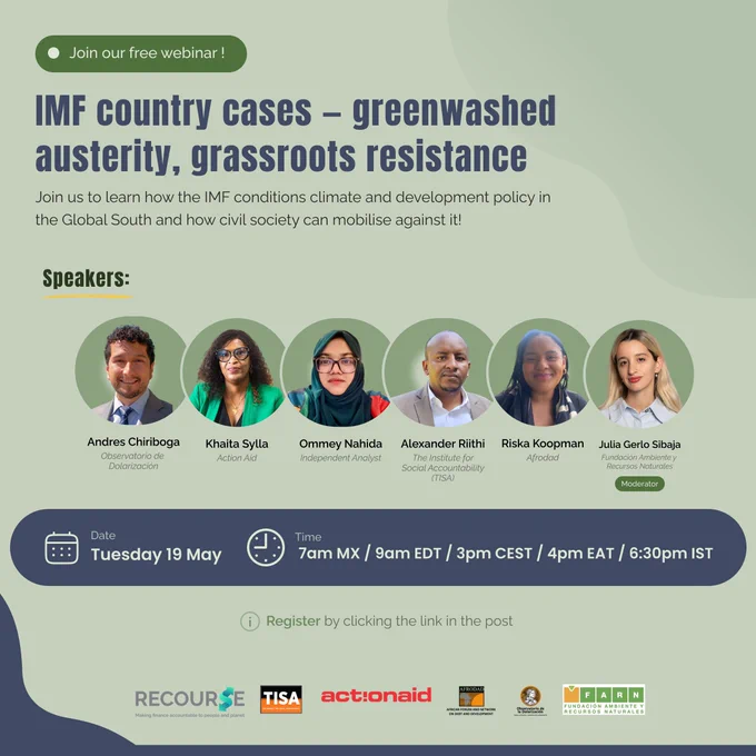 Graphic invitation with headshots, organisational logos, and details about the webinar event