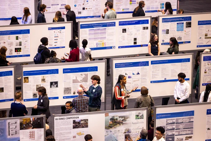 The student research showcase at the annual Celebration of Student Academic Excellence.