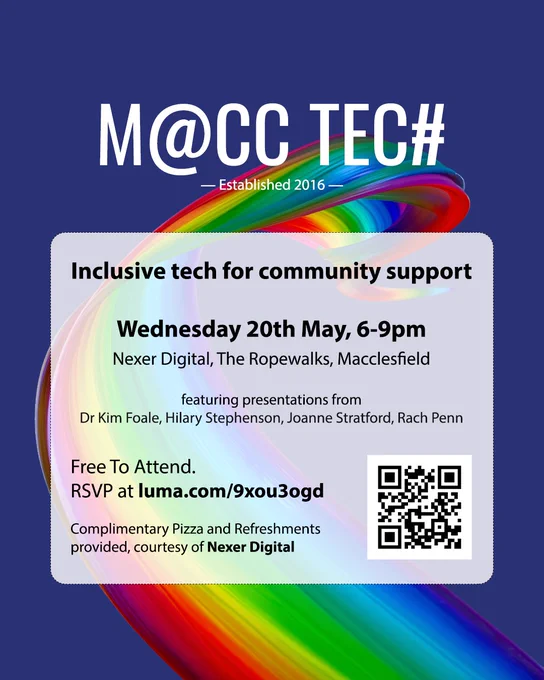 Macc Tech 20th May event flyer