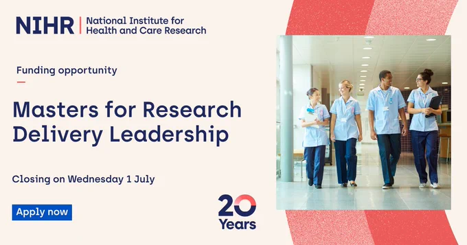 Masters for Research Delivery Leadership closing on Wednesday 1 July
