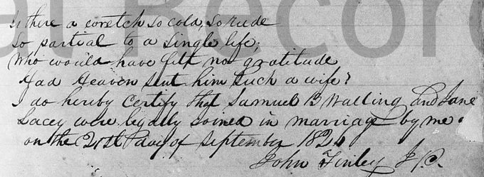 Photo of poem written in cursive. 