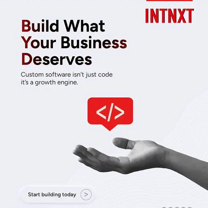 A lot of businesses outgrow generic tools faster than they expect.

At some point, spreadsheets, workarounds, and disconnected systems start slowing things down.

That’s usually when custom software starts making sense - not as a “tech upgrade,” but as a better way to operate.

👉 If you’re at that stage, let’s connect - INTNXT
*
*
*
#INTNXT #AIAutomation #AIforBusiness #AgenticAI #AIConsulting #AIAgent  #AIinBusiness  #softwaredevelopment 