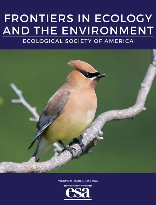 Cover of the May 2026 issue of Frontiers in Ecology and the Environment
