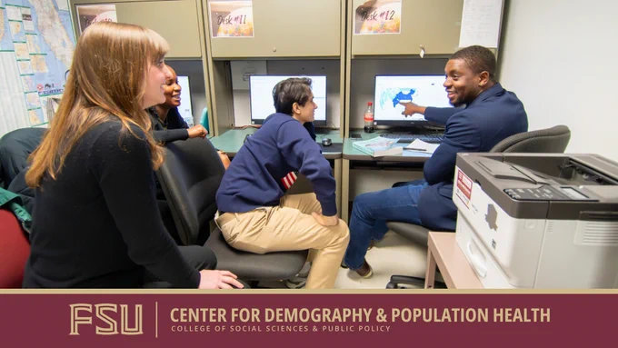 Featuring one of the only one-year Master of Science in Demography programs in the United States, our program has a 100% employment rate with graduates going on to careers in a variety of industries!

For more information, visit cosspp.fsu.edu/popcenter/prospective-students/masters-program!
