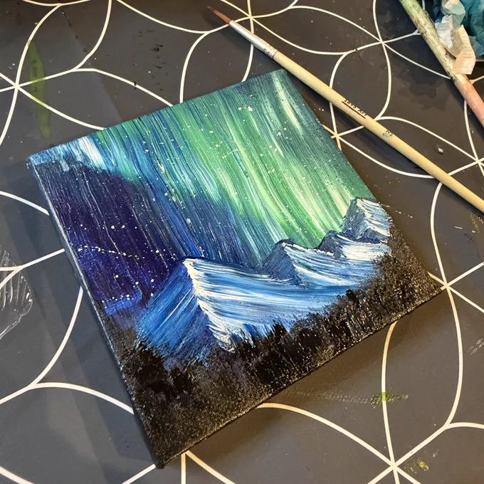 Student painting
