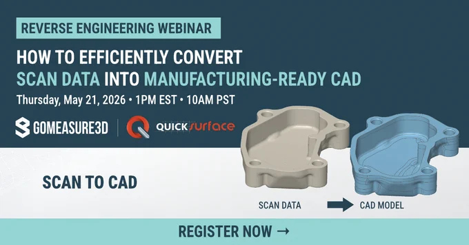 Reverse Engineering Webinar: How to Efficiently Convert Scan Data into Manufacturing-Ready CAD