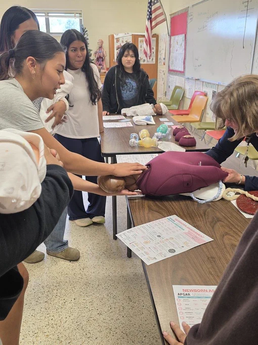 Health Sciences students getting hands-on experience